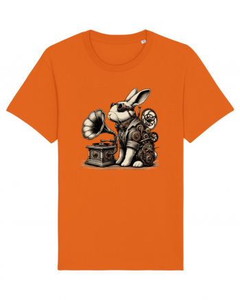 Vintage Steampunk Easter Rabbit Bright Orange