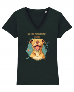 TOO CUTE TO SAY NO - Amstaff Tricou mânecă scurtă guler V Damă Evoker