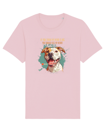 IF YOU THINK MY HEAD IS BIG - Amstaff Cotton Pink