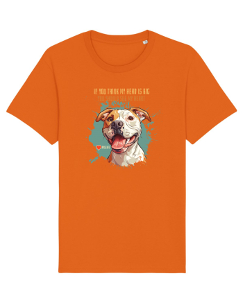IF YOU THINK MY HEAD IS BIG - Amstaff Bright Orange