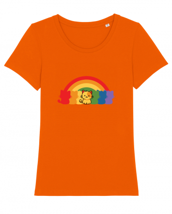 Rainbow Cat Bright Orange