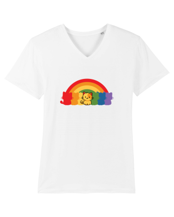 Rainbow Cat White