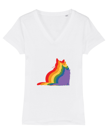 Rainbow Cat White