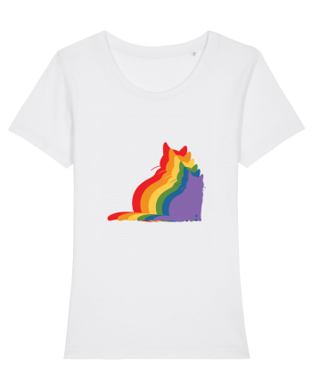 Rainbow Cat White