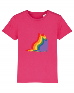 Rainbow Cat Tricou mânecă scurtă  Copii Mini Creator