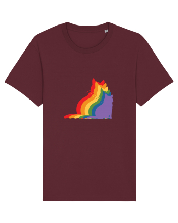 Rainbow Cat Burgundy