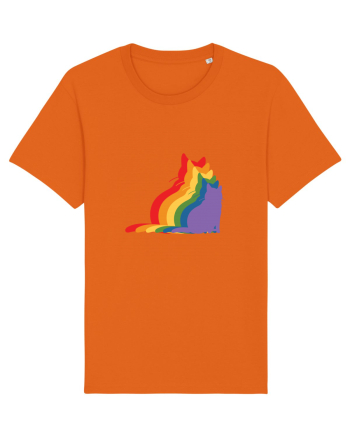 Rainbow Cat Bright Orange