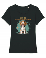 NU SUNT LENES - Beagle Tricou mânecă scurtă guler larg fitted Damă Expresser