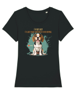 NOT LAZY, JUST MOTIVATED TO DO NOTHING - Beagle Tricou mânecă scurtă guler larg fitted Damă Expresser
