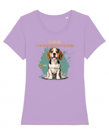 NOT LAZY, JUST MOTIVATED TO DO NOTHING - Beagle Lavender Dawn