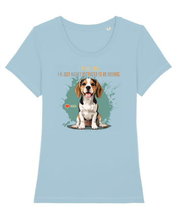 NOT LAZY, JUST MOTIVATED TO DO NOTHING - Beagle Sky Blue