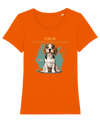 NOT LAZY, JUST MOTIVATED TO DO NOTHING - Beagle Bright Orange
