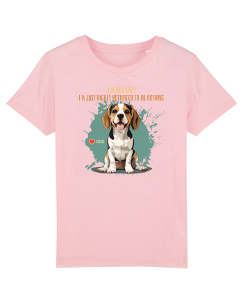 NOT LAZY, JUST MOTIVATED TO DO NOTHING - Beagle Cotton Pink