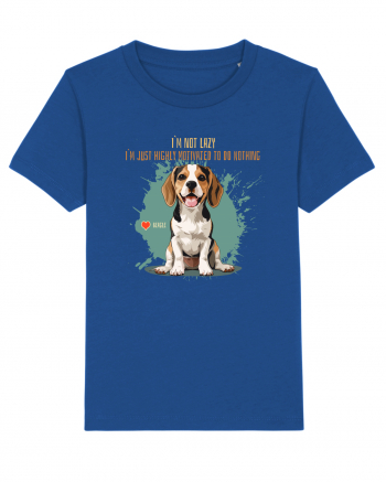 NOT LAZY, JUST MOTIVATED TO DO NOTHING - Beagle Majorelle Blue