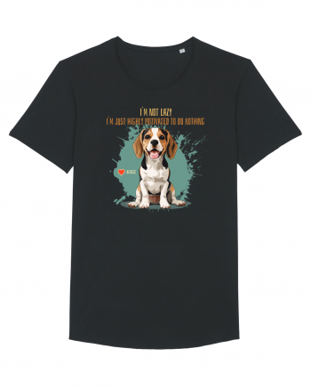 NOT LAZY, JUST MOTIVATED TO DO NOTHING - Beagle Black