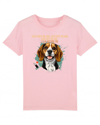EVERY SNACK YOU MAKE, I`LL BE WATCHING YOU - Beagle Cotton Pink