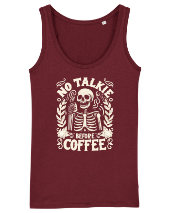 No Talkie before Coffee Burgundy