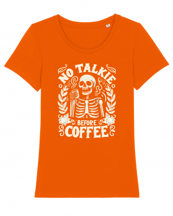 No Talkie before Coffee Bright Orange