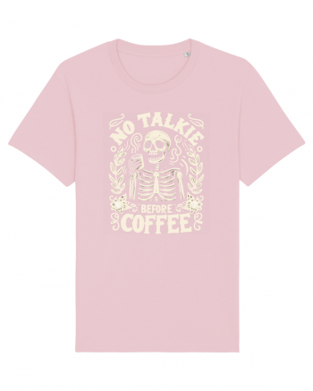 No Talkie before Coffee Cotton Pink