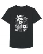 Shh Coffee First Tricou mânecă scurtă guler larg Bărbat Skater