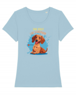 SHINE BRIGHT LIKE A DACHSUND - Dachsund / Teckel Tricou mânecă scurtă guler larg fitted Damă Expresser