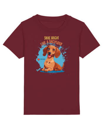 SHINE BRIGHT LIKE A DACHSUND - Dachsund / Teckel Burgundy