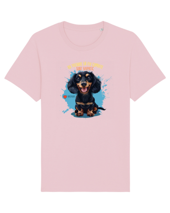 NU TREBUIE SA FIU CUMINTE, SUNT SIMPATIC - Dachsund / Teckel Cotton Pink