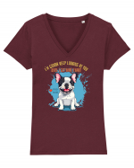 I`M GONNA KEEP LOOKING - French Bulldog Tricou mânecă scurtă guler V Damă Evoker