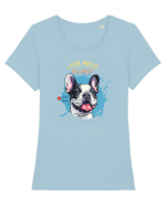 I FEEL PRETTY - French Bulldog Tricou mânecă scurtă guler larg fitted Damă Expresser