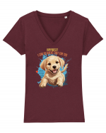 I CAN RETRIEVE HAPPINESS - Labrador Retriever Tricou mânecă scurtă guler V Damă Evoker