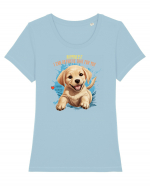 I CAN RETRIEVE HAPPINESS - Labrador Retriever Tricou mânecă scurtă guler larg fitted Damă Expresser