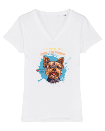 I JUST LIKE TO SMILE - Yorkshire Terrier White