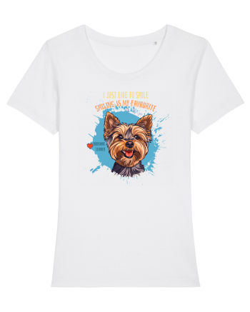I JUST LIKE TO SMILE - Yorkshire Terrier White