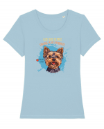 I JUST LIKE TO SMILE - Yorkshire Terrier Tricou mânecă scurtă guler larg fitted Damă Expresser