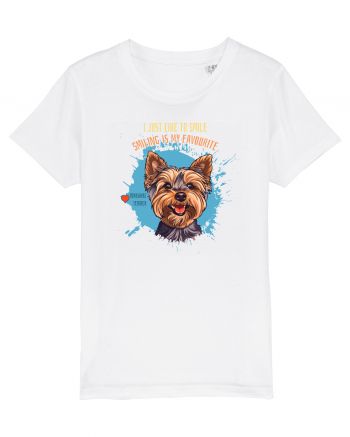 I JUST LIKE TO SMILE - Yorkshire Terrier White