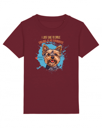 I JUST LIKE TO SMILE - Yorkshire Terrier Burgundy