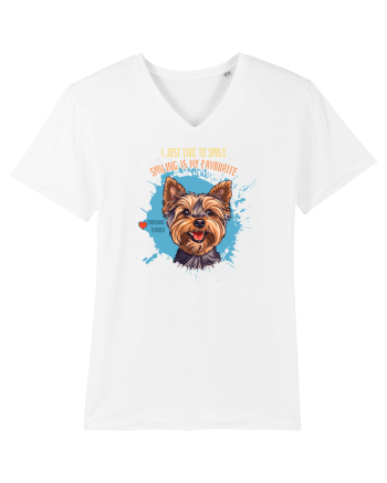 I JUST LIKE TO SMILE - Yorkshire Terrier White