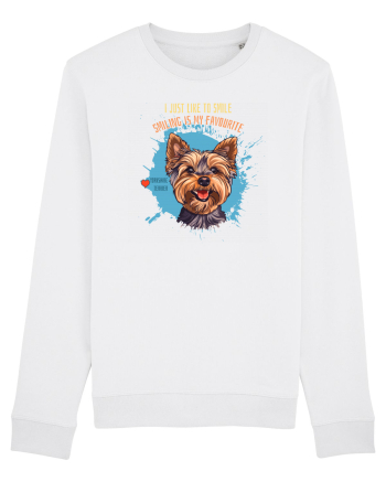 I JUST LIKE TO SMILE - Yorkshire Terrier White
