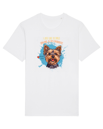 I JUST LIKE TO SMILE - Yorkshire Terrier White