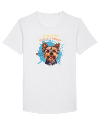 I JUST LIKE TO SMILE - Yorkshire Terrier White