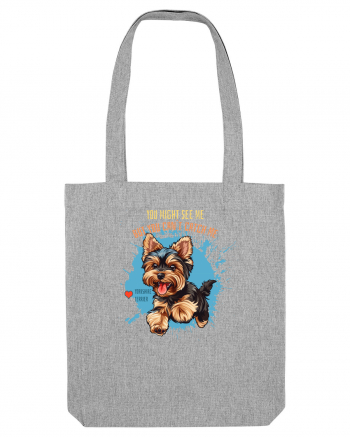 YOU MIGHT SEE ME, CAN`T CATCH ME - Yorkshire Terrier Heather Grey