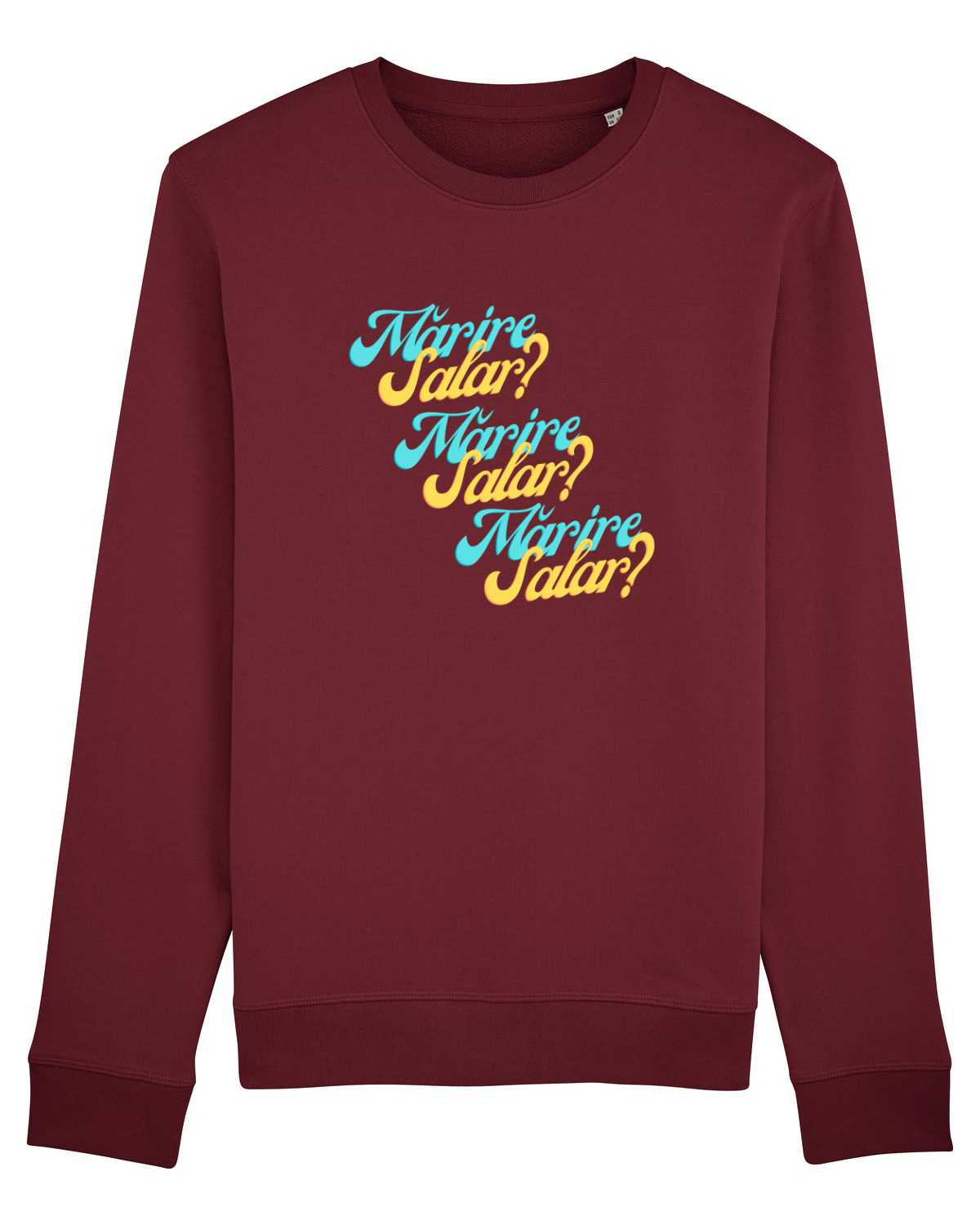 Bluză mânecă lungă Unisex Rise Burgundy
