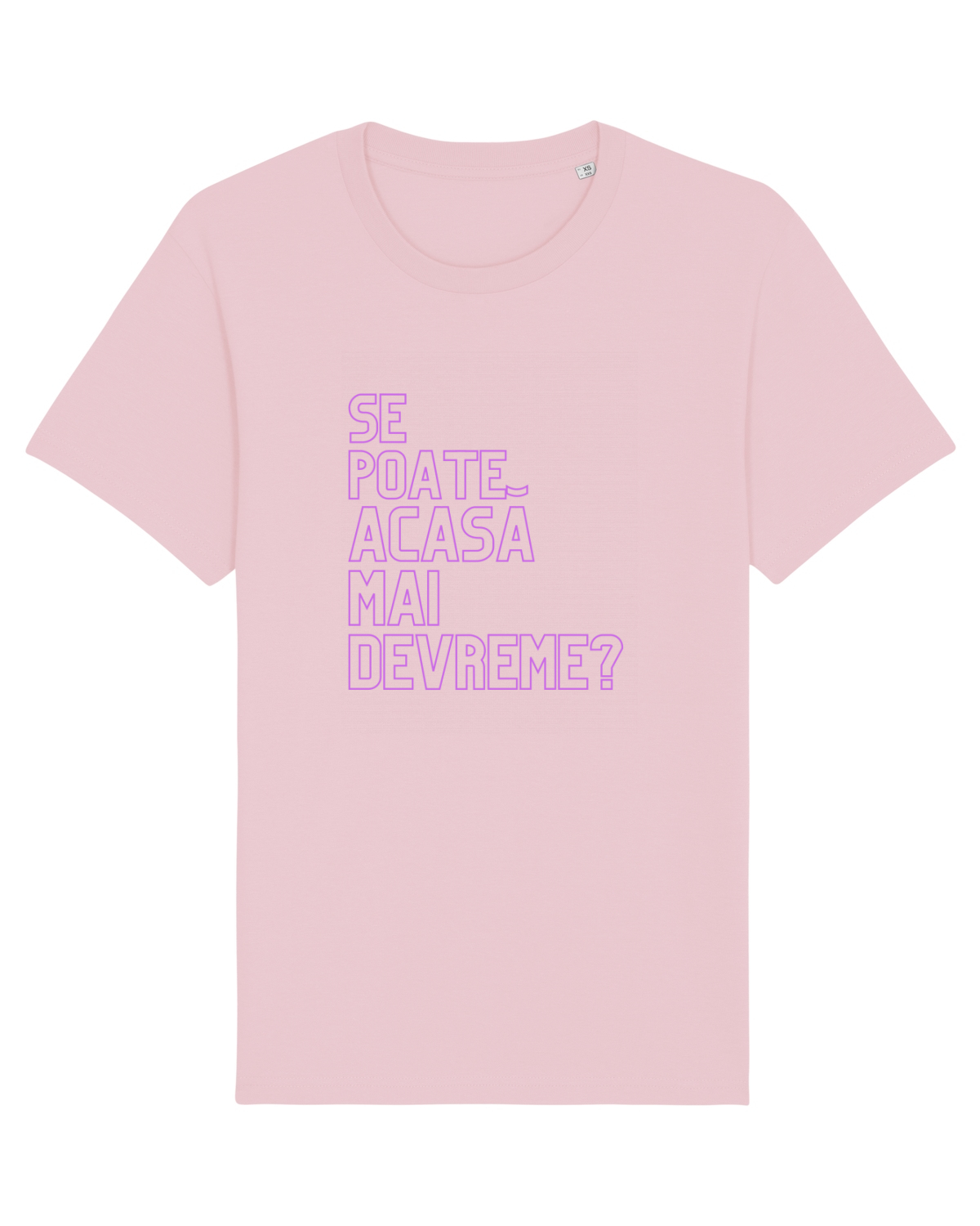 Tricou mânecă scurtă Unisex Rocker Cotton Pink