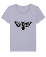 Death Moth Tricou mânecă scurtă guler larg fitted Damă Expresser