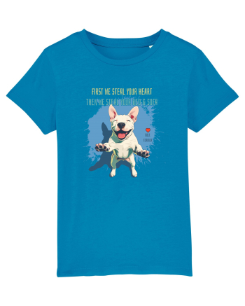 FIRST WE STEAL YOUR HEART, THEN YOUR BED & SOFA - Bull Terrier Azur
