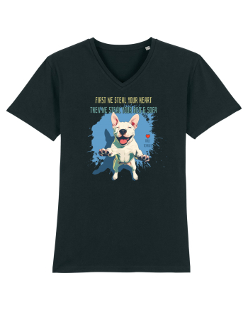 FIRST WE STEAL YOUR HEART, THEN YOUR BED & SOFA - Bull Terrier Black