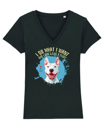 I DO WHAT I WANT & I DON`T GIVE A FLUFF - Bull Terrier Black