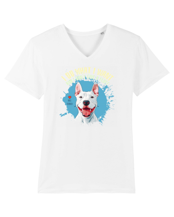 I DO WHAT I WANT & I DON`T GIVE A FLUFF - Bull Terrier White