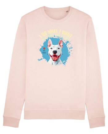 I DO WHAT I WANT & I DON`T GIVE A FLUFF - Bull Terrier Candy Pink