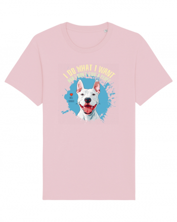 I DO WHAT I WANT & I DON`T GIVE A FLUFF - Bull Terrier Cotton Pink